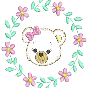 Feminino floral Aplique